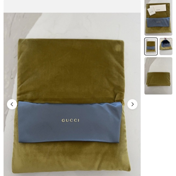 Gucci Sunglasses Limited Edition Yellow Velvet X-Large
Sunglass Case Pou… - Picture 2 of 5
